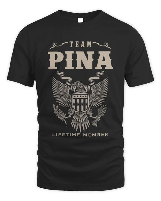 PINA TP06-K82 – Personalized Classic Style Apparel “Team NAME Lifetime Member” - Unisex Standard T-Shirt - Black
