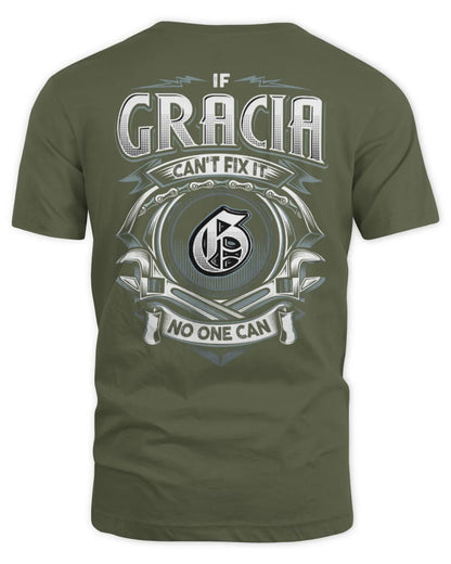 GRACIA AP81-K4-626 - Personalized Ahmed Quote Apparel “If Ahmed Can't Fix It, No One Can” - Unisex Standard T-Shirt - Military Green