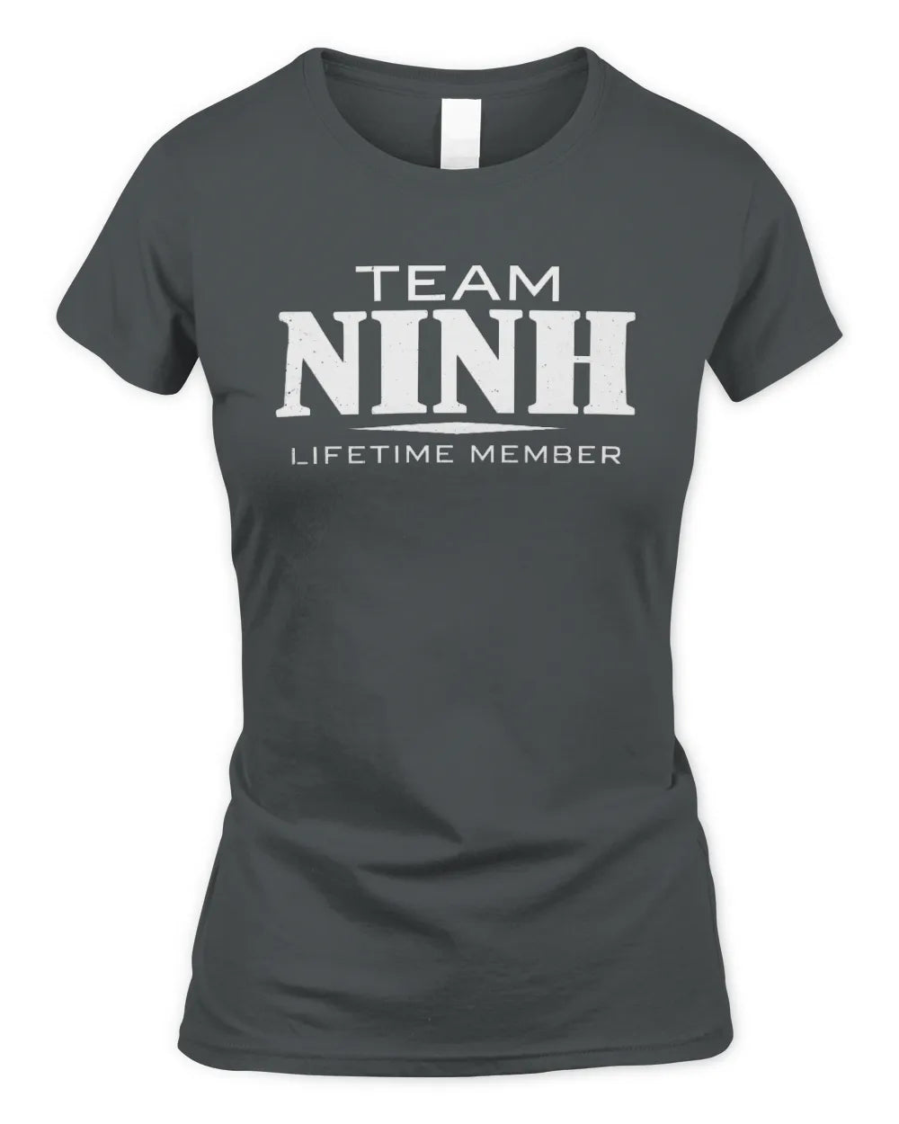 NINH BL62-K4-128 - Personalized “Team NAME Lifetime Member” - Women's Standard T-Shirt - Charcoal