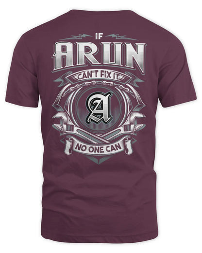 ARUN AP81-K4-626 - Personalized Ahmed Quote Apparel “If Ahmed Can't Fix It, No One Can” - Unisex Standard T-Shirt - Maroon