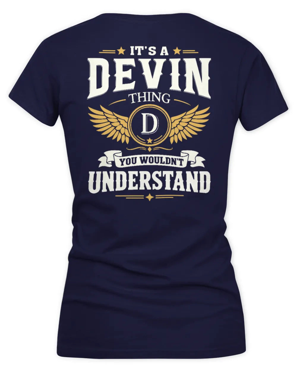 DEVIN KT06-M008 It’s a [NAME] Thing – You Wouldn’t Understand | Personalized Vintage T-Shirt - Women's V-Neck T-Shirt - Navy