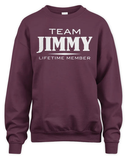 JIMMY BL62-K4-128 - Personalized “Team NAME Lifetime Member” - Unisex Sweatshirt - Maroon