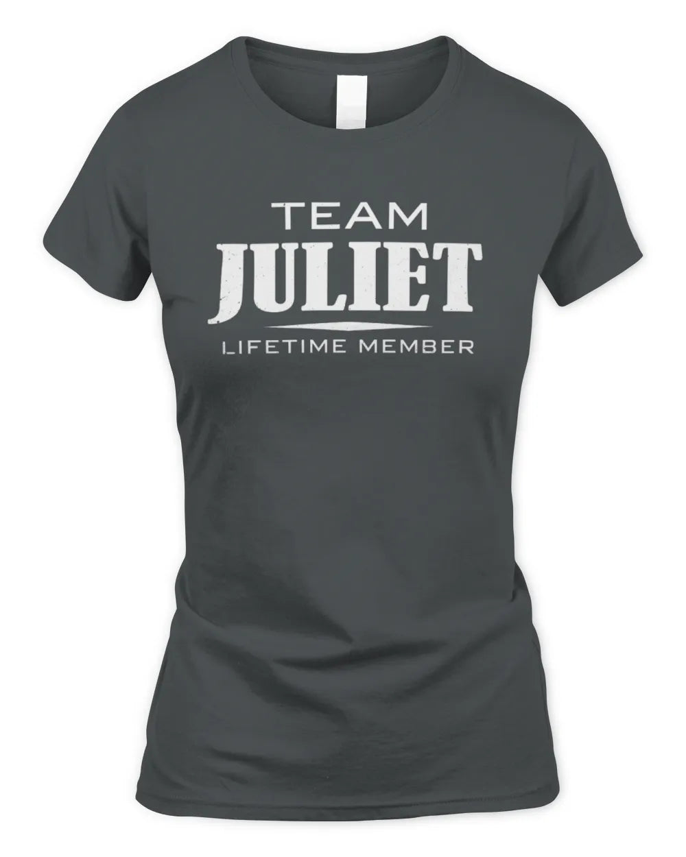 JULIET BL62-K4-128 - Personalized “Team NAME Lifetime Member” - Women's Standard T-Shirt - Charcoal