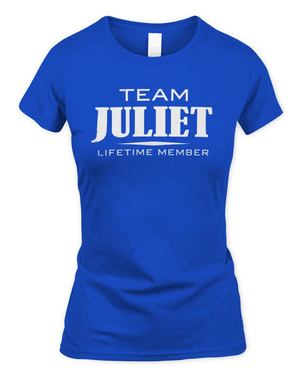 JULIET BL62-K4-128 - Personalized “Team NAME Lifetime Member” - Women's Standard T-Shirt - Royal