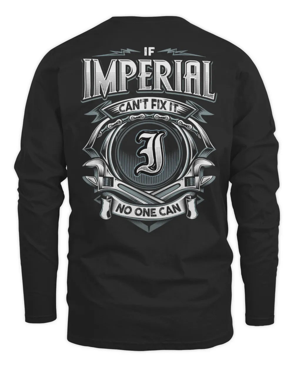 IMPERIAL AP81-K4-626 - Personalized Ahmed Quote Apparel “If Ahmed Can't Fix It, No One Can” - Men's Long Sleeved T-Shirt - Black