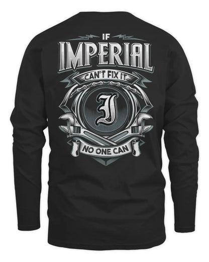 IMPERIAL AP81-K4-626 - Personalized Ahmed Quote Apparel “If Ahmed Can't Fix It, No One Can” - Men's Long Sleeved T-Shirt - Black