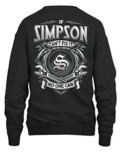 SIMPSON AP81-K4-626 - Personalized Ahmed Quote Apparel “If Ahmed Can't Fix It, No One Can” - Unisex Sweatshirt - Black