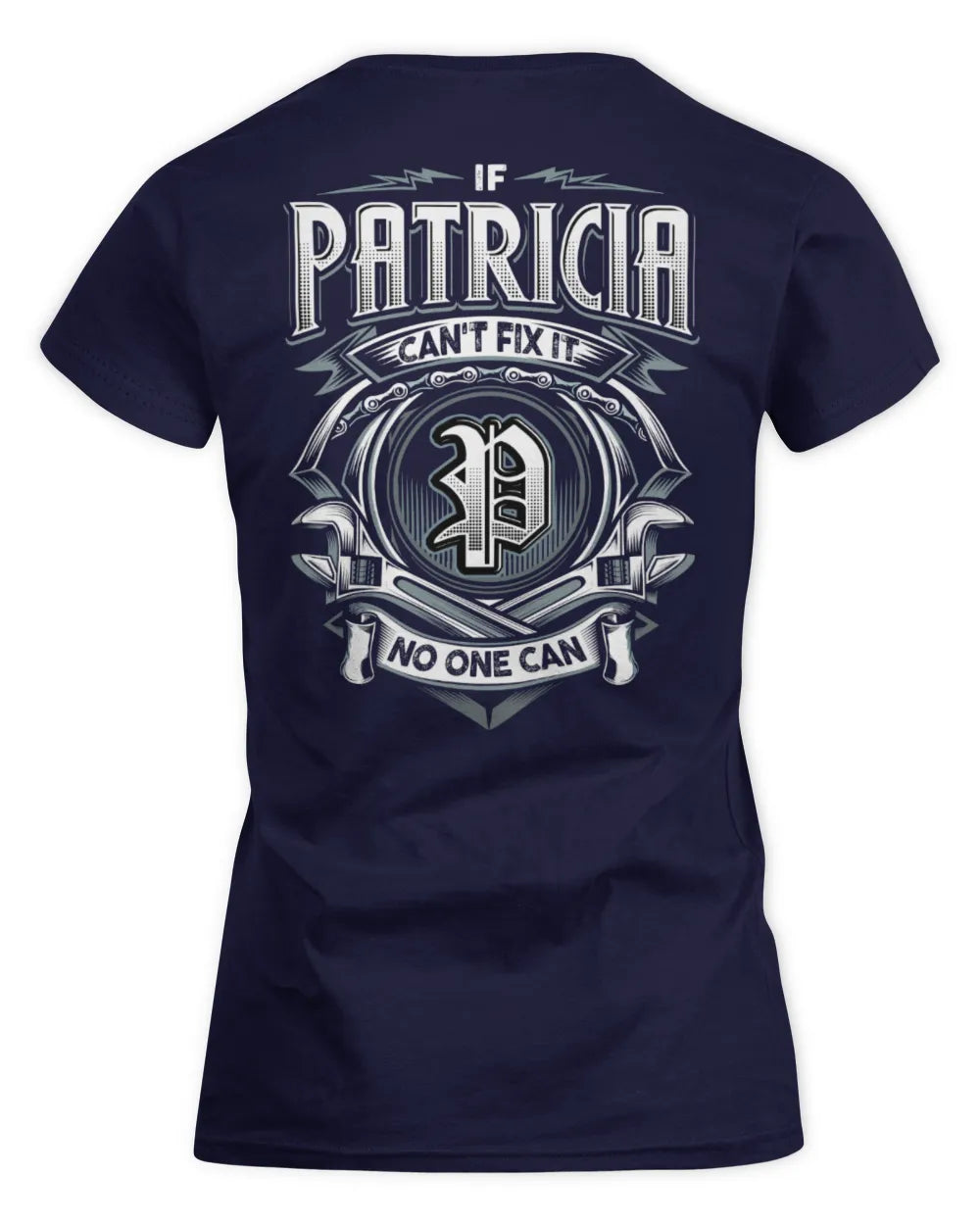 PATRICIA AP81-K4-626 - Personalized Ahmed Quote Apparel “If Ahmed Can't Fix It, No One Can” - Women's Standard T-Shirt - Navy
