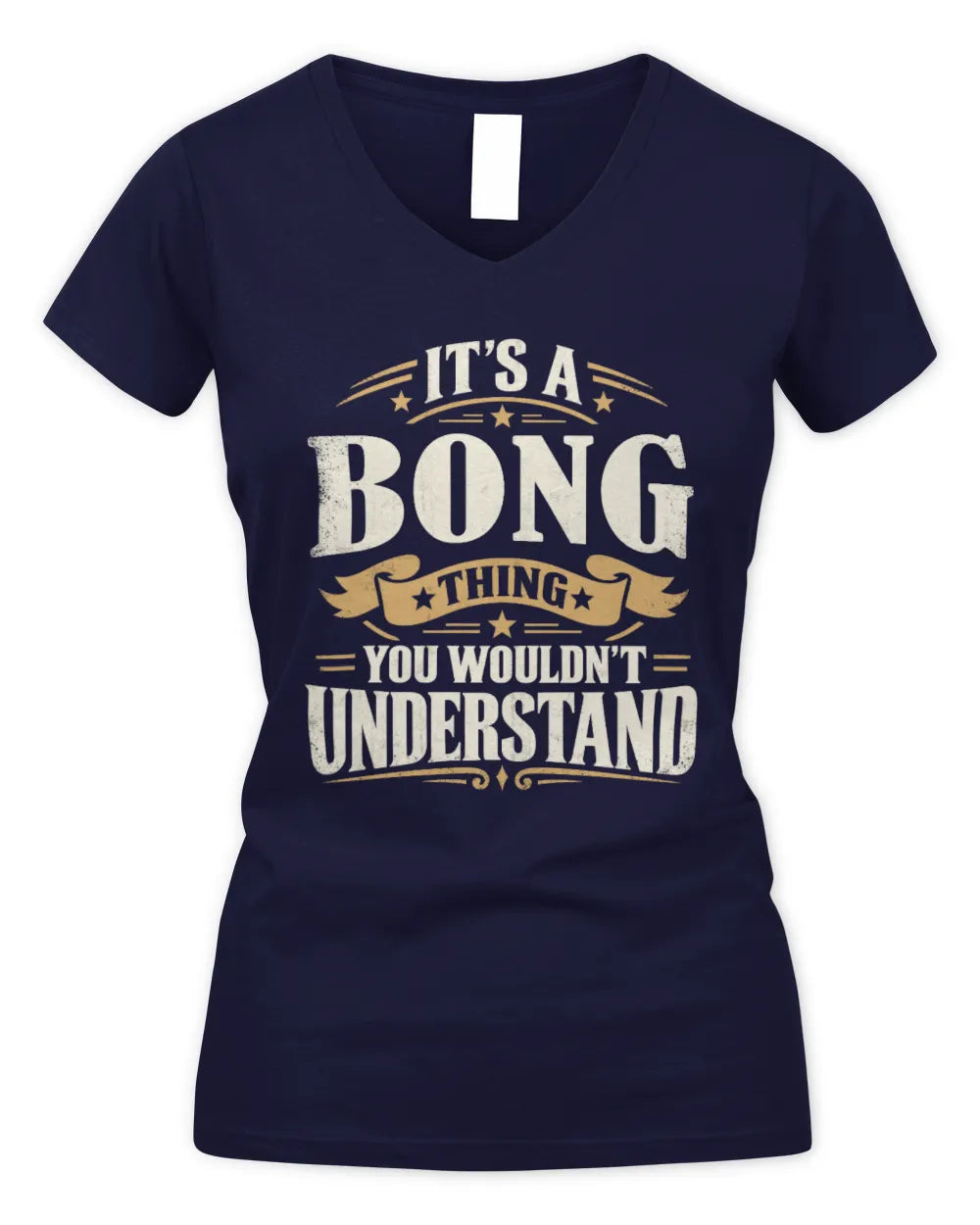 BONG P08 TH51 - Personalized “It’s a/an [NAME] Thing – You Wouldn’t Understand” Shirt - Women's V-Neck T-Shirt - Navy