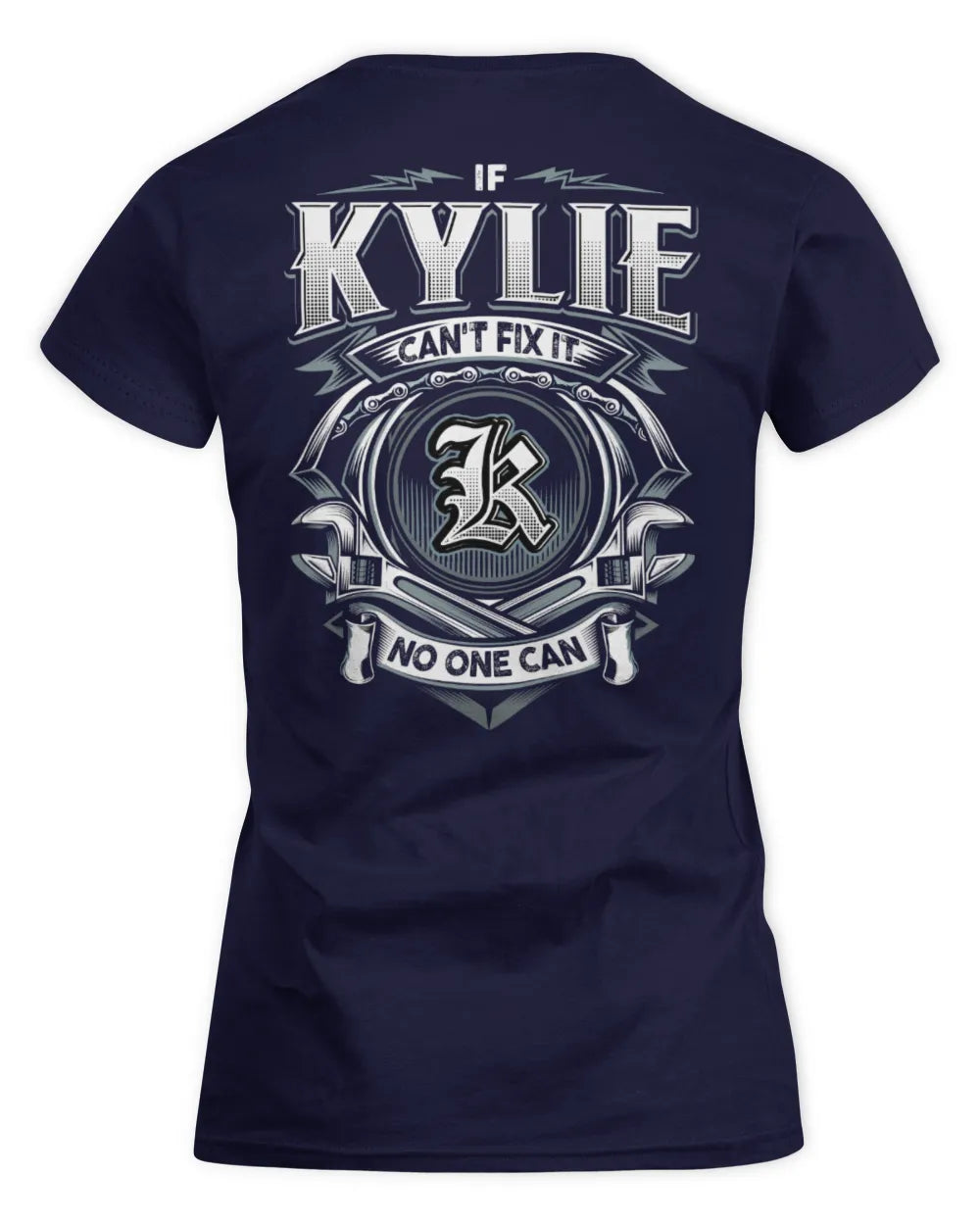 KYLIE AP81-K4-626 - Personalized Ahmed Quote Apparel “If Ahmed Can't Fix It, No One Can” - Women's Standard T-Shirt - Navy