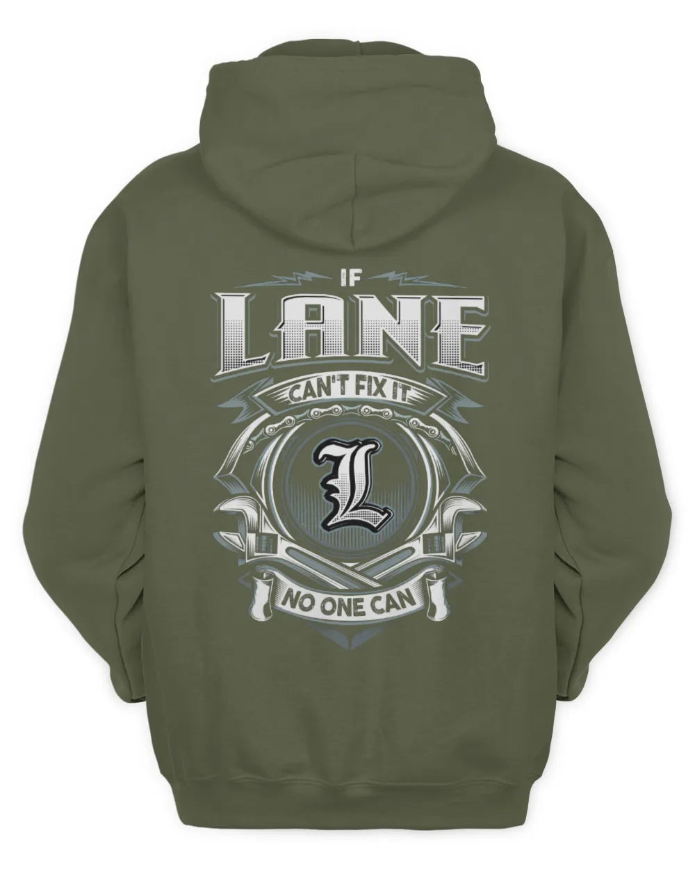 LANE AP81-K4-626 - Personalized Ahmed Quote Apparel “If Ahmed Can't Fix It, No One Can” - Unisex Hoodie - Military Green