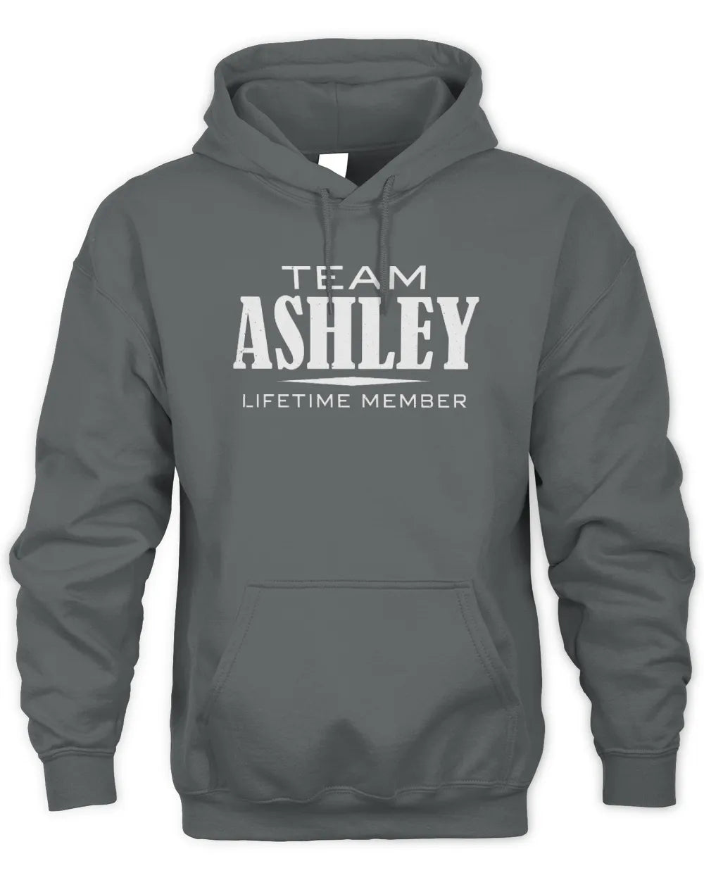 ASHLEY BL62-K4-128 - Personalized “Team NAME Lifetime Member” - Unisex Hoodie - Charcoal