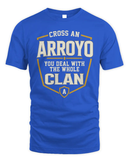 ARROYO NT1-K008 Cross A/An NAME, You Deal With the Whole Clan | Personalized Vintage T-Shirt - Unisex Standard T-Shirt - Royal