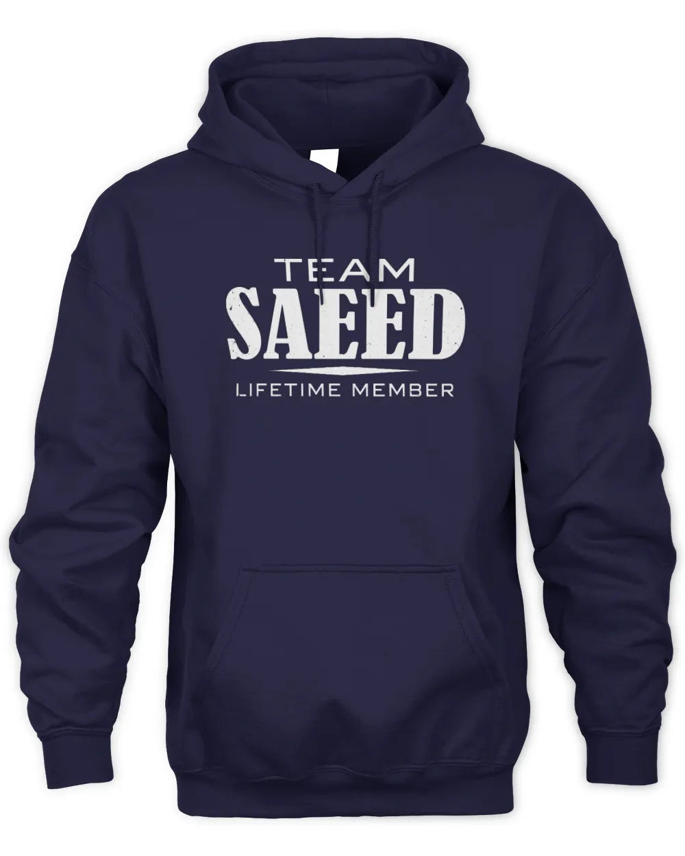 SAEED BL62-K4-128 - Personalized “Team NAME Lifetime Member” - Unisex Hoodie - Navy
