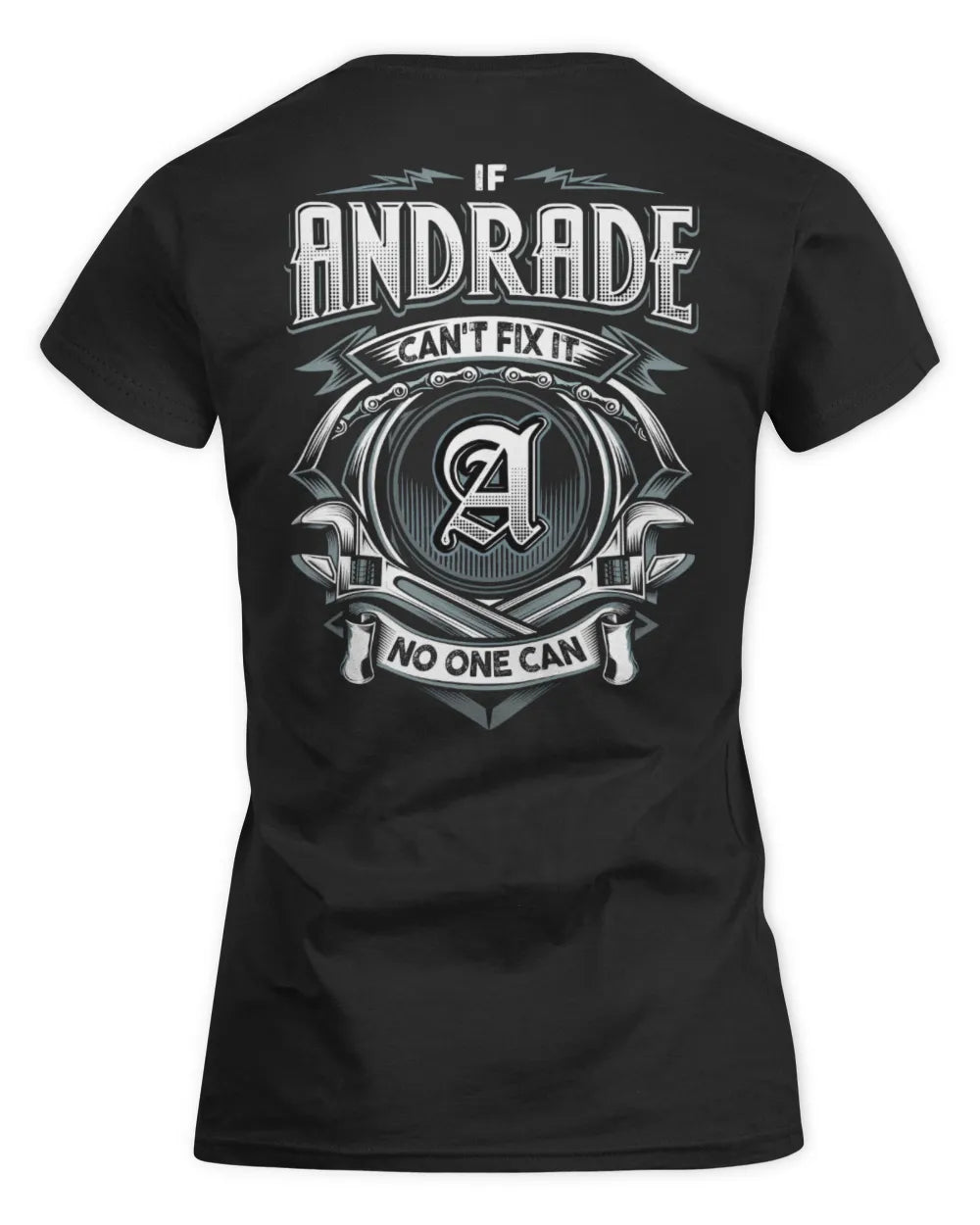 ANDRADE AP81-K4-626 - Personalized Ahmed Quote Apparel “If Ahmed Can't Fix It, No One Can” - Women's Standard T-Shirt - Black