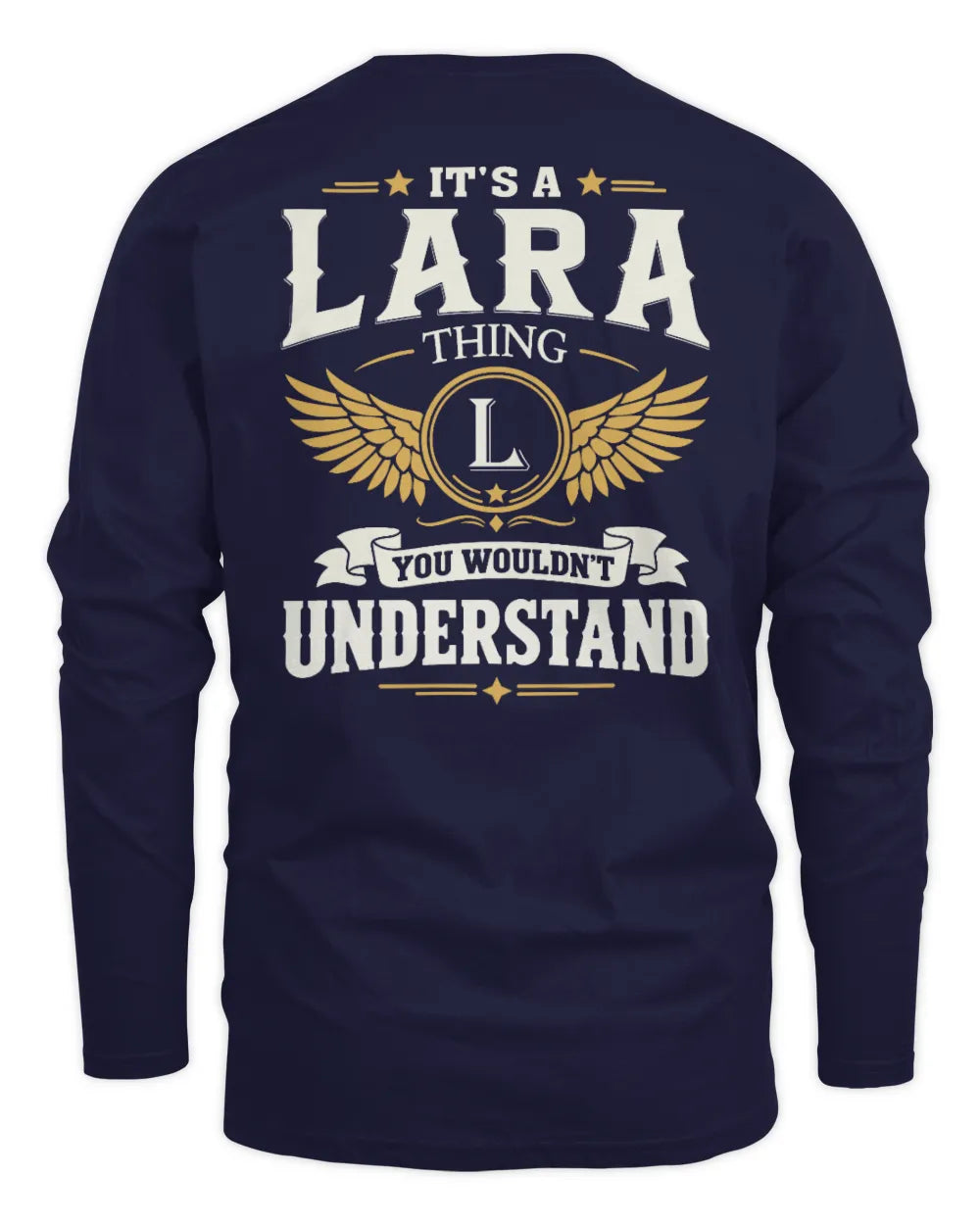 LARA KT06-M008 It’s a [NAME] Thing – You Wouldn’t Understand | Personalized Vintage T-Shirt - Men's Long Sleeved T-Shirt - Navy
