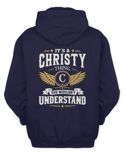 CHRISTY KT06-M008 It’s a [NAME] Thing – You Wouldn’t Understand | Personalized Vintage T-Shirt - Unisex Hoodie - Navy