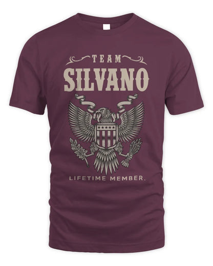 SILVANO TP06-K82 – Personalized Classic Style Apparel “Team NAME Lifetime Member” - Unisex Standard T-Shirt - Maroon