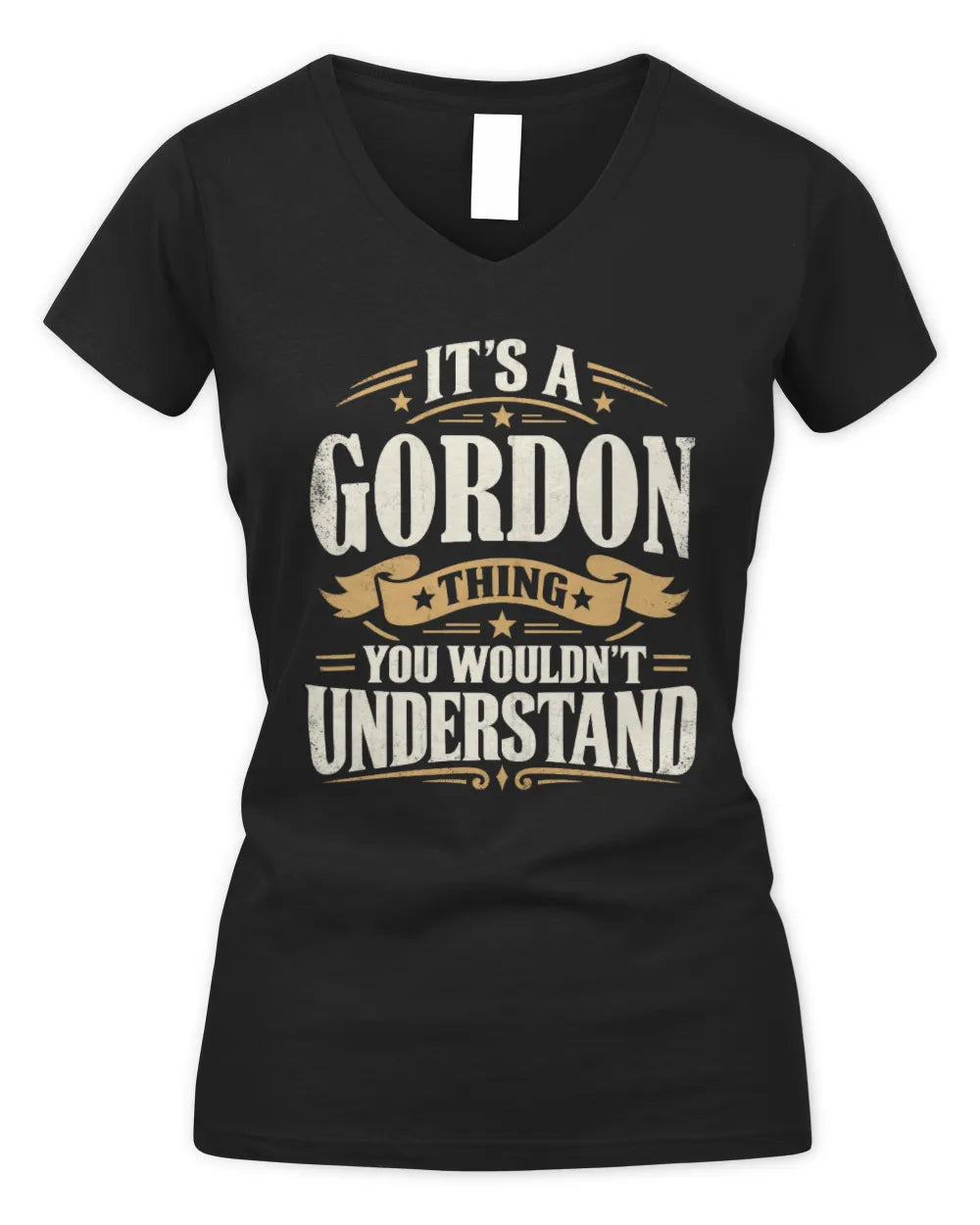 GORDON P08 TH51 - Personalized “It’s a/an [NAME] Thing – You Wouldn’t Understand” Shirt - Women's V-Neck T-Shirt - Black