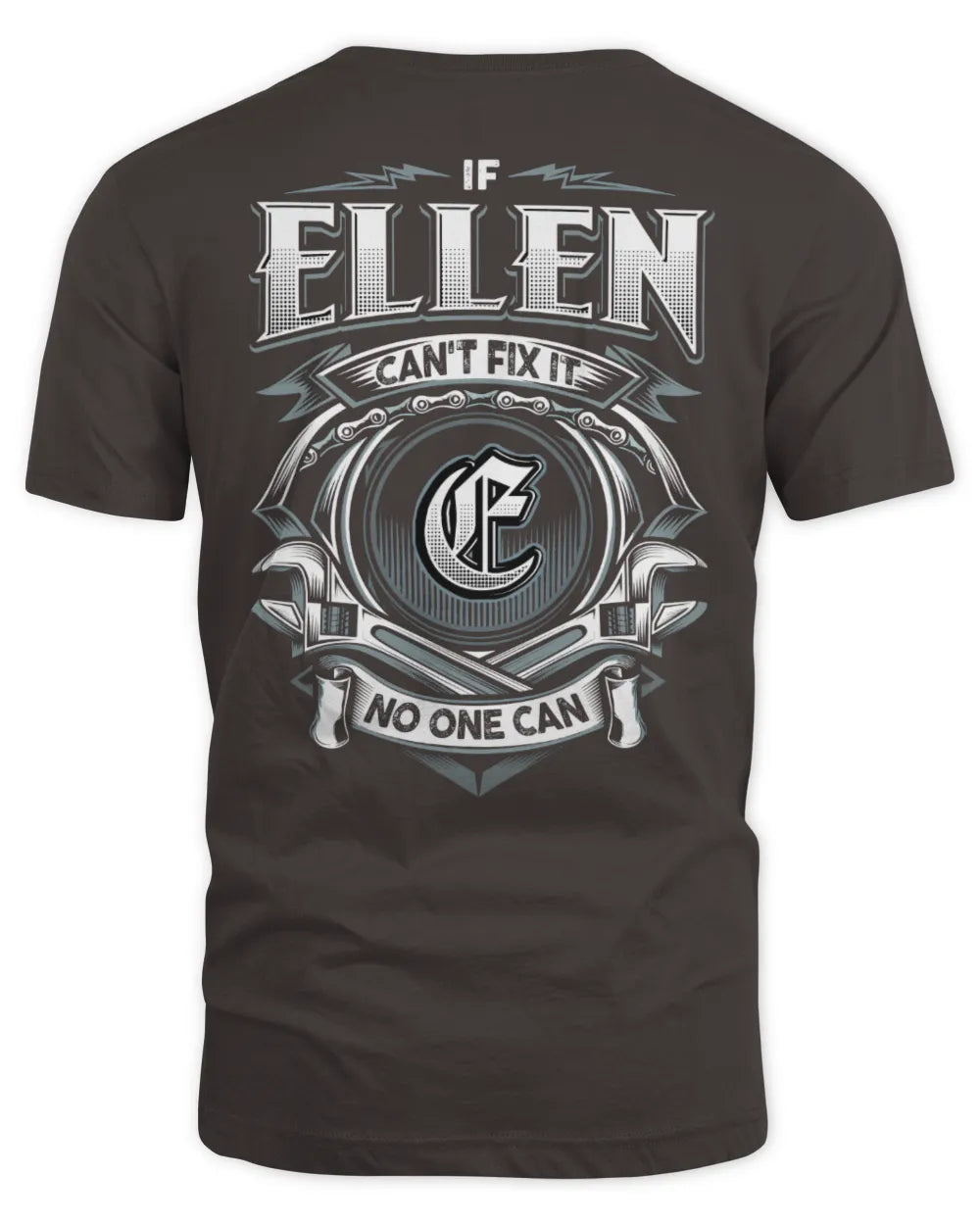 ELLEN AP81-K4-626 - Personalized Ahmed Quote Apparel “If Ahmed Can't Fix It, No One Can” - Unisex Standard T-Shirt - Dark Chocolate