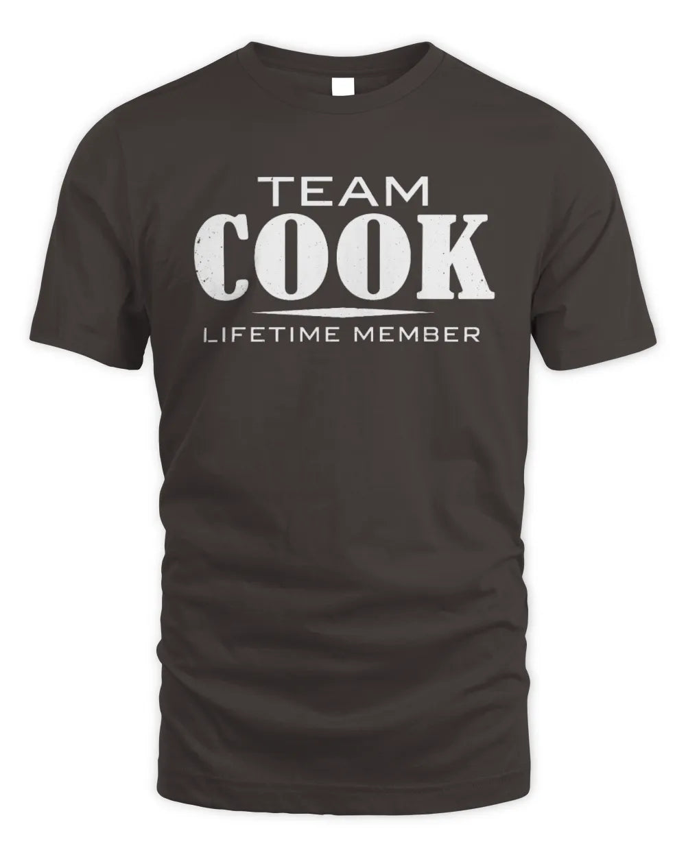 COOK BL62-K4-128 - Personalized “Team NAME Lifetime Member” - Unisex Standard T-Shirt - Dark Chocolate