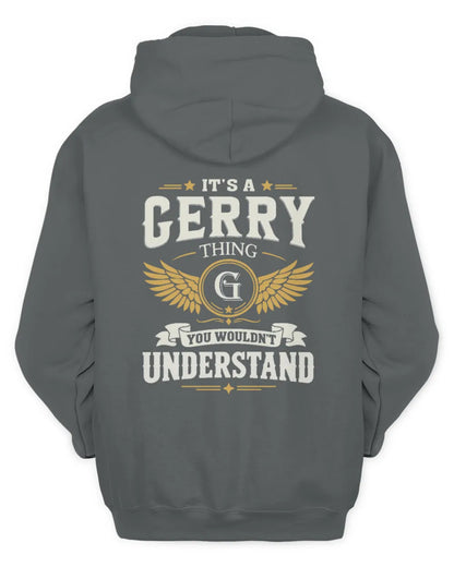 GERRY KT06-M008 It’s a [NAME] Thing – You Wouldn’t Understand | Personalized Vintage T-Shirt - Unisex Hoodie - Charcoal