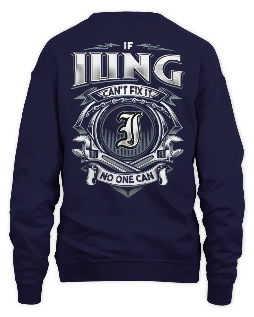 IUNG AP81-K4-626 - Personalized Ahmed Quote Apparel “If Ahmed Can't Fix It, No One Can” - Unisex Sweatshirt - Navy