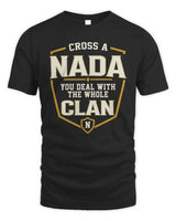 NADA NT1-K008 Cross A/An NAME, You Deal With the Whole Clan | Personalized Vintage T-Shirt - Unisex Standard T-Shirt - Black