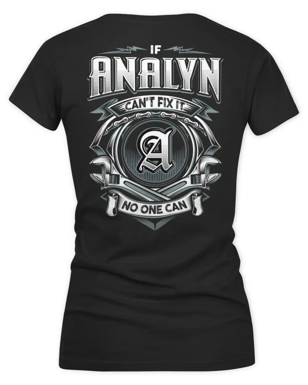 ANALYN AP81-K4-626 - Personalized Ahmed Quote Apparel “If Ahmed Can't Fix It, No One Can” - Women's V-Neck T-Shirt - Black