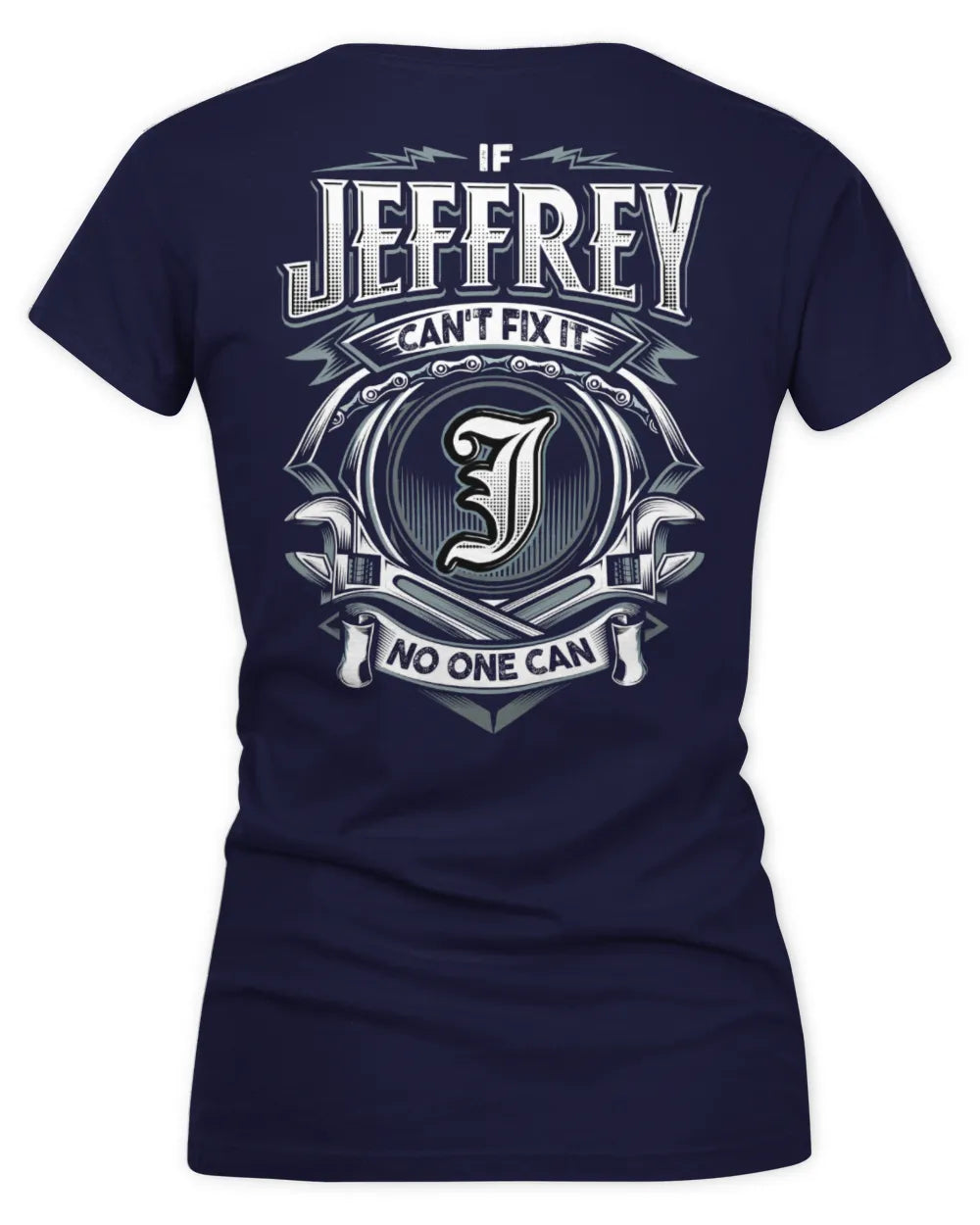 JEFFREY AP81-K4-626 - Personalized Ahmed Quote Apparel “If Ahmed Can't Fix It, No One Can” - Women's V-Neck T-Shirt - Navy