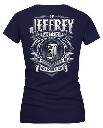 JEFFREY AP81-K4-626 - Personalized Ahmed Quote Apparel “If Ahmed Can't Fix It, No One Can” - Women's V-Neck T-Shirt - Navy
