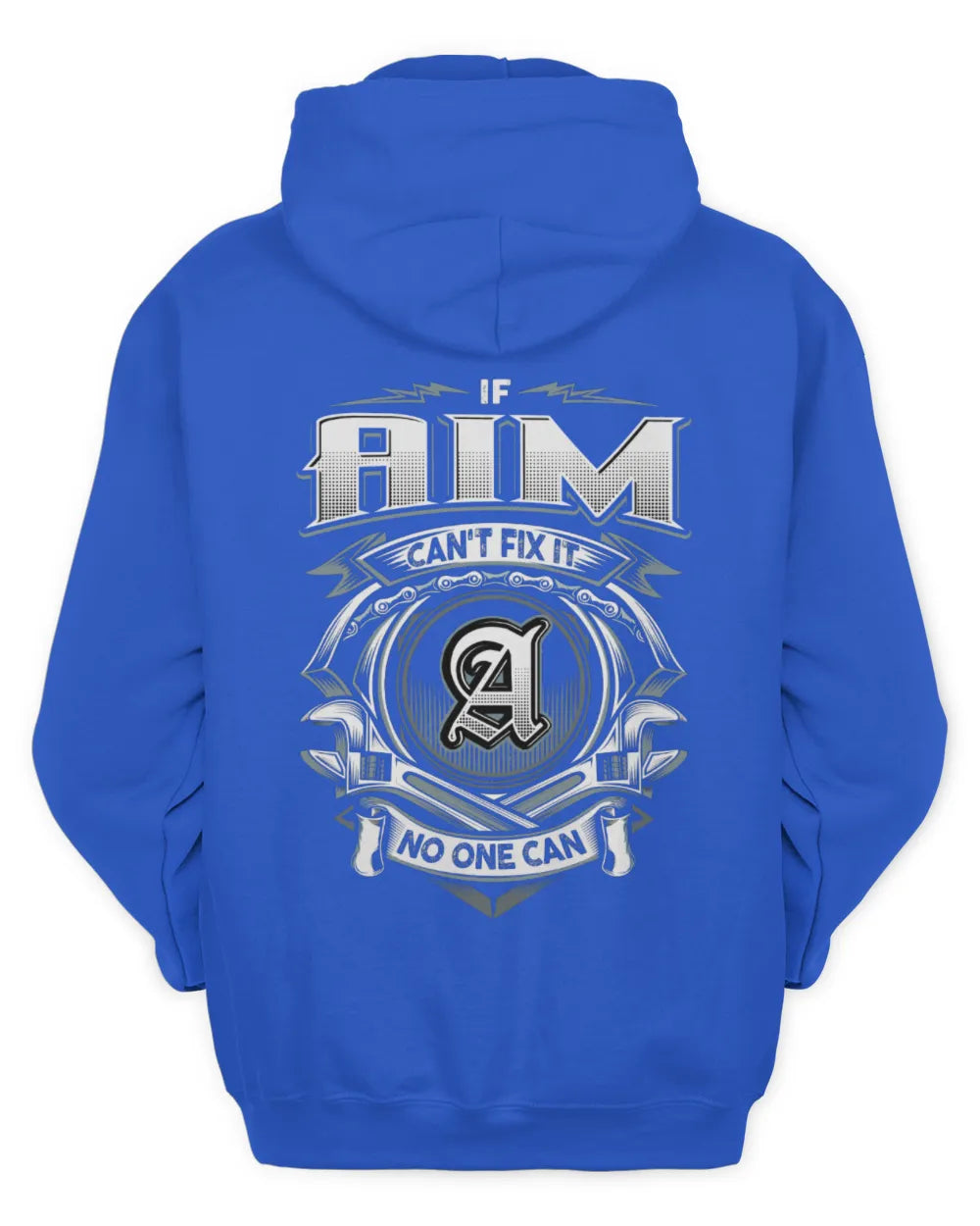 AIM AP81-K4-626 - Personalized Ahmed Quote Apparel “If Ahmed Can't Fix It, No One Can” - Unisex Hoodie - Royal