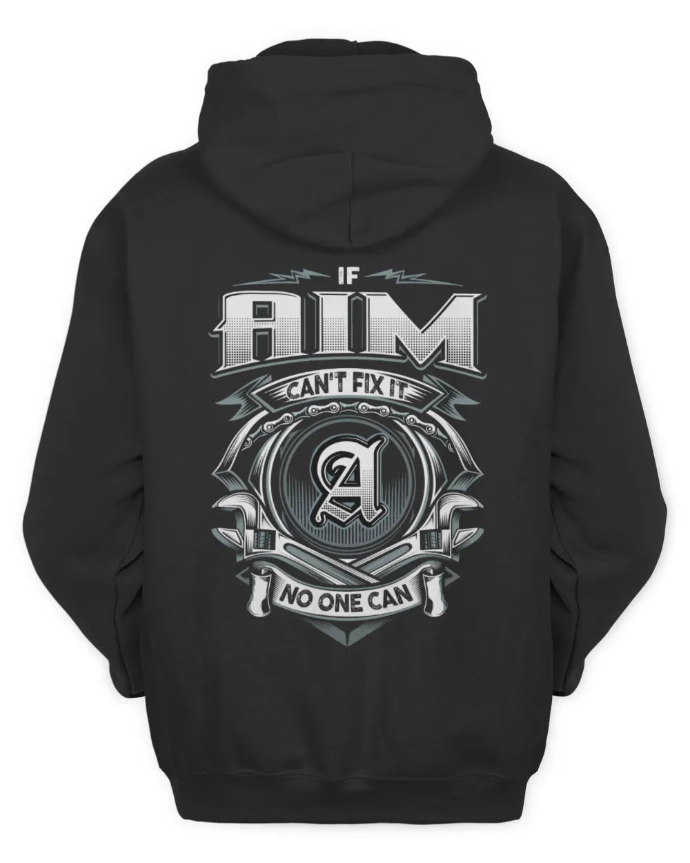 AIM AP81-K4-626 - Personalized Ahmed Quote Apparel “If Ahmed Can't Fix It, No One Can” - Unisex Hoodie - Black