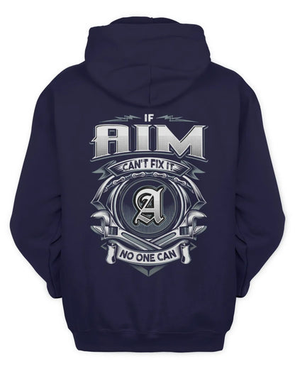 AIM AP81-K4-626 - Personalized Ahmed Quote Apparel “If Ahmed Can't Fix It, No One Can” - Unisex Hoodie - Navy