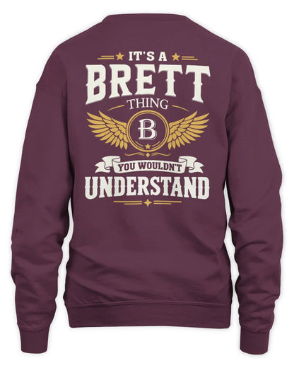BRETT KT06-M008 It’s a [NAME] Thing – You Wouldn’t Understand | Personalized Vintage T-Shirt - Unisex Sweatshirt - Maroon