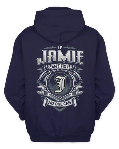 JAMIE AP81-K4-626 - Personalized Ahmed Quote Apparel “If Ahmed Can't Fix It, No One Can” - Unisex Hoodie - Navy