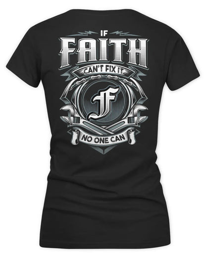 FAITH AP81-K4-626 - Personalized Ahmed Quote Apparel “If Ahmed Can't Fix It, No One Can” - Women's V-Neck T-Shirt - Black