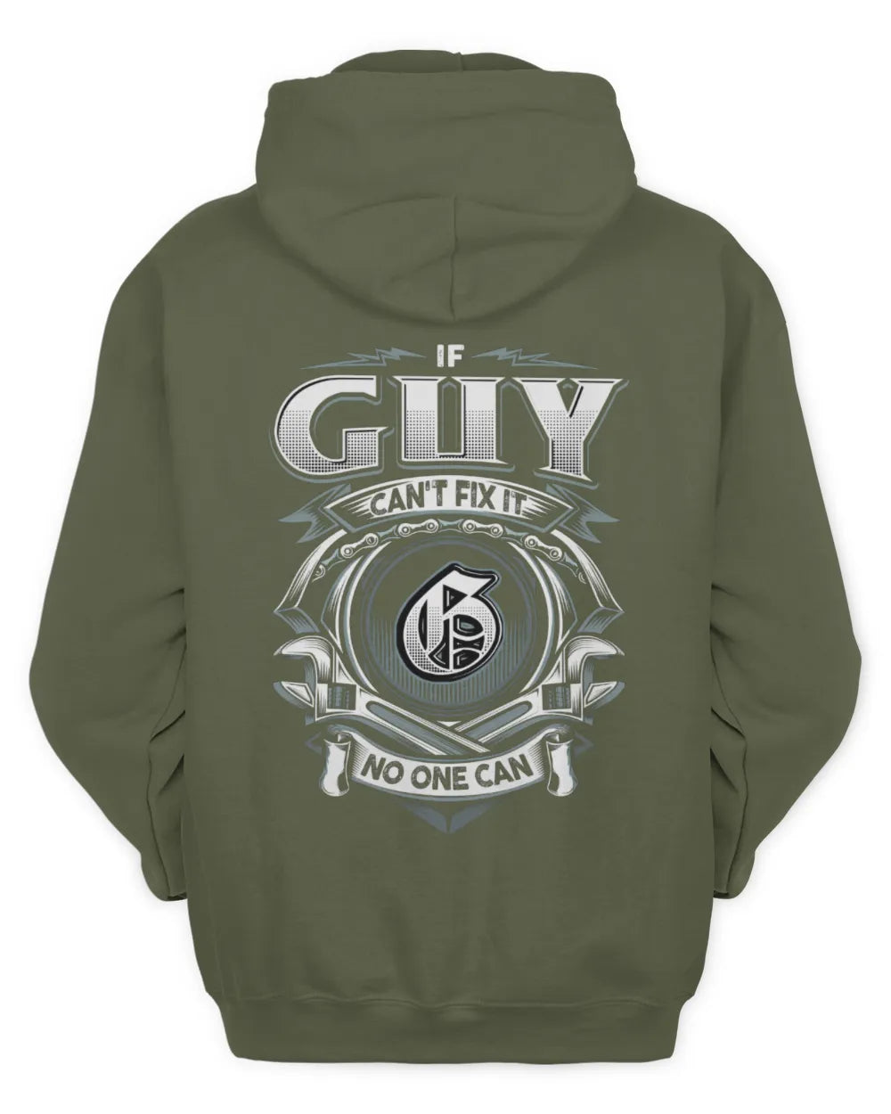 GUY AP81-K4-626 - Personalized Ahmed Quote Apparel “If Ahmed Can't Fix It, No One Can” - Unisex Hoodie - Military Green