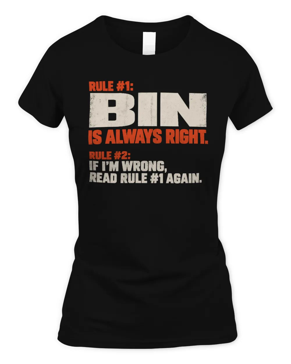 BIN NP1-H006 
Always Right Personalized Name T-Shirt – Funny Custom Name Shirt - Women's Standard T-Shirt - Black
