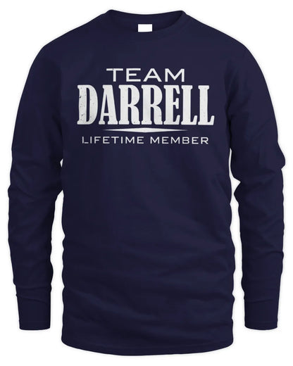 DARRELL BL62-K4-128 - Personalized “Team NAME Lifetime Member” - Men's Long Sleeved T-Shirt - Navy