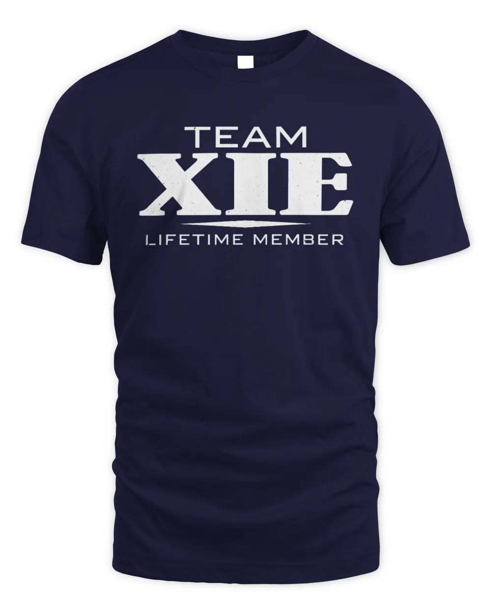 XIE BL62-K4-128 - Personalized “Team NAME Lifetime Member” - Unisex Standard T-Shirt - Navy