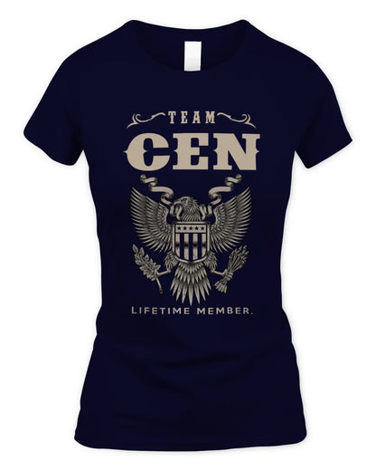 CEN TP06-K82 – Personalized Classic Style Apparel “Team NAME Lifetime Member” - Women's Standard T-Shirt - Navy