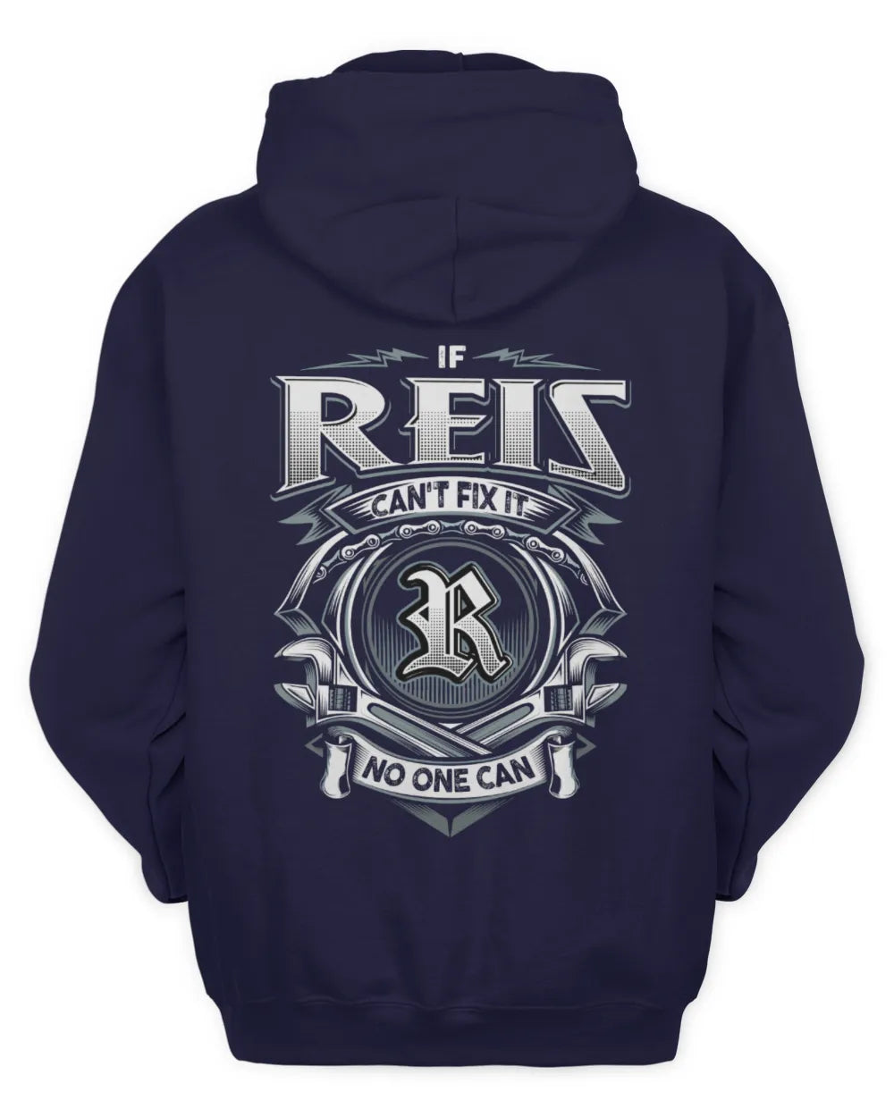 REIS AP81-K4-626 - Personalized Ahmed Quote Apparel “If Ahmed Can't Fix It, No One Can” - Unisex Hoodie - Navy