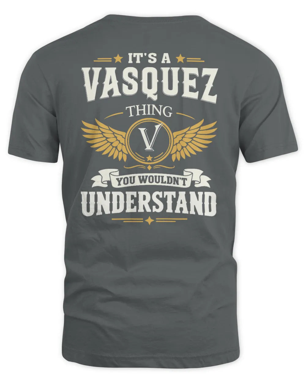 VASQUEZ KT06-M008 It’s a [NAME] Thing – You Wouldn’t Understand | Personalized Vintage T-Shirt - Unisex Standard T-Shirt - Charcoal