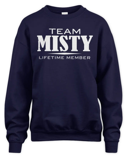 MISTY BL62-K4-128 - Personalized “Team NAME Lifetime Member” - Unisex Sweatshirt - Navy
