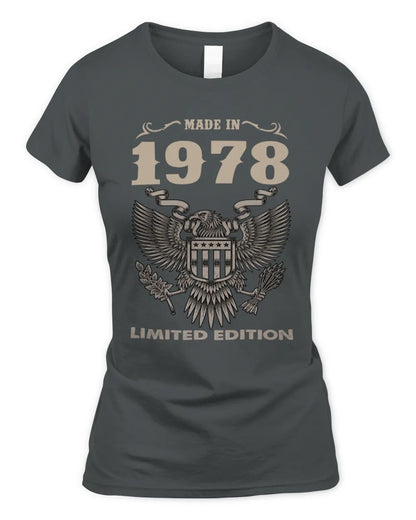 1978 HH89-K2 – Classic Birth Year Limited Edition T-Shirt - Women's Standard T-Shirt - Charcoal