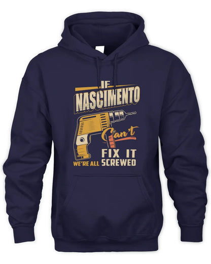NASCIMENTO TP22-K4-228 - Personalized Handyman T-Shirt “If AARON Can’t Fix It, We’re All Screwed” - Unisex Hoodie - Navy