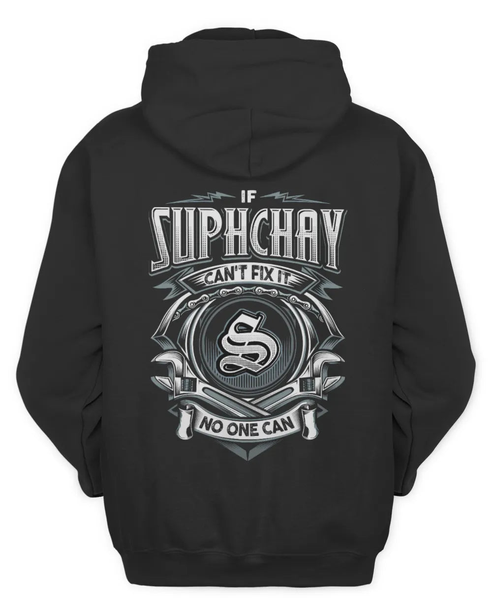 SUPHCHAY AP81-K4-626 - Personalized Ahmed Quote Apparel “If Ahmed Can't Fix It, No One Can” - Unisex Hoodie - Black