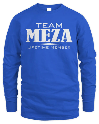 MEZA BL62-K4-128 - Personalized “Team NAME Lifetime Member” - Men's Long Sleeved T-Shirt - Royal