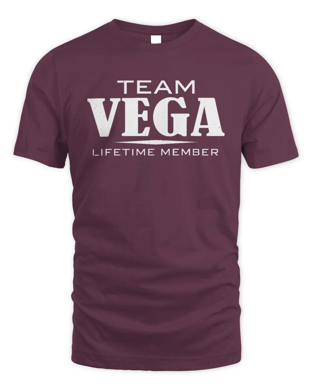 VEGA BL62-K4-128 - Personalized “Team NAME Lifetime Member” - Unisex Standard T-Shirt - Maroon
